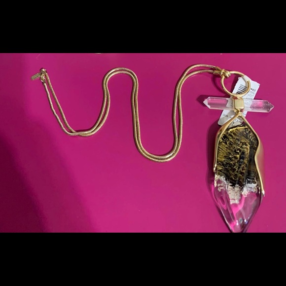 long necklace, with crystal inlay. - Picture 5 of 5